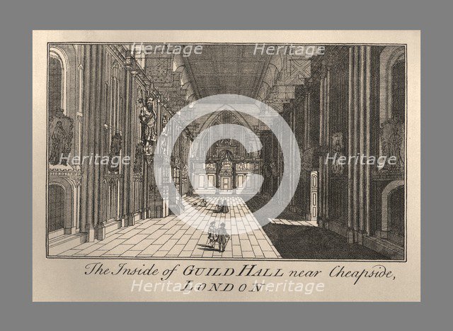 Guild Hall Interior, 1886.  Artist: Unknown.