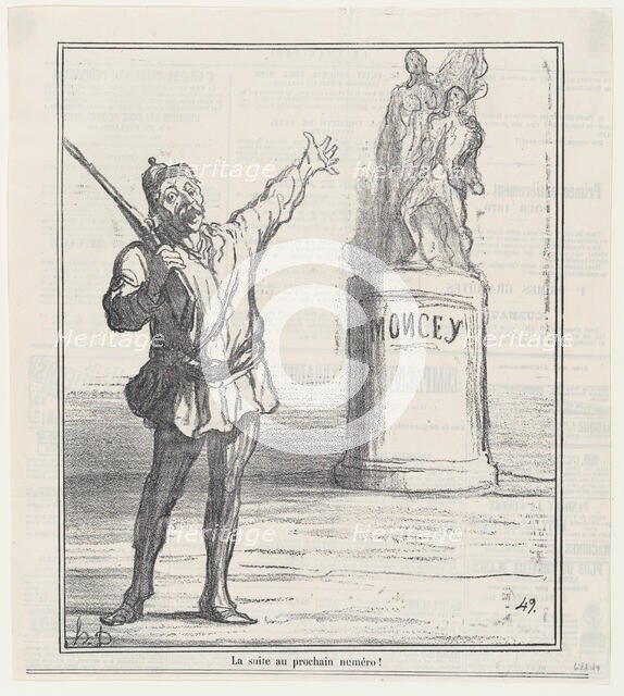 La suite au prochain numéro!, 1870.  Creator: Honore Daumier.