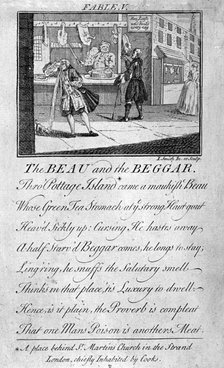 'Fable V, the beau and the beggar ...', c1770.  Artist: I Smith
