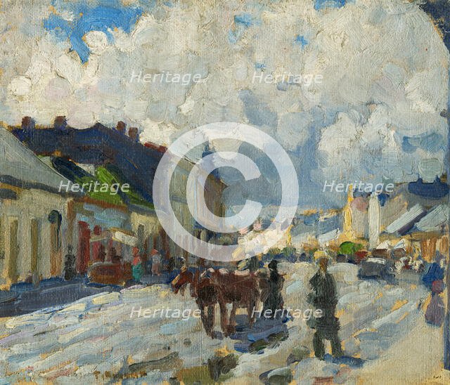 The main street in Michalovce, c1930. Creator: Teodor Jozef Mousson.