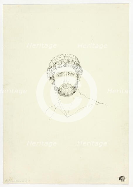 Bust of Bearded Man, n.d. Creator: John Flaxman.
