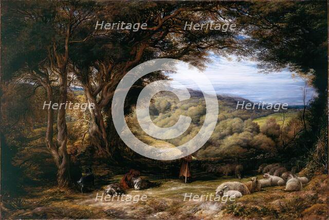 Under the Hawthorn, 1853. Creator: John Linnell the Elder.