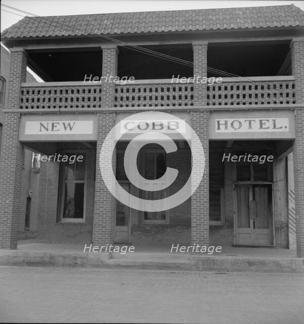 Hotel in Memphis, Texas, 1937. Creator: Dorothea Lange.