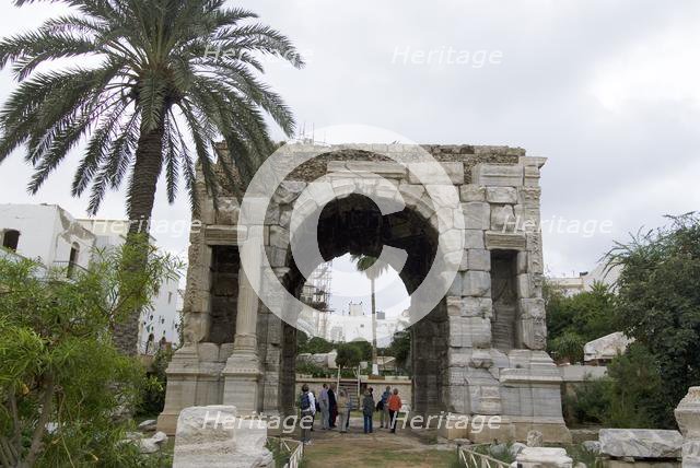 Libya, Tripoli, Arch of Marcus Aurelius, 2007. Creator: Ethel Davies.