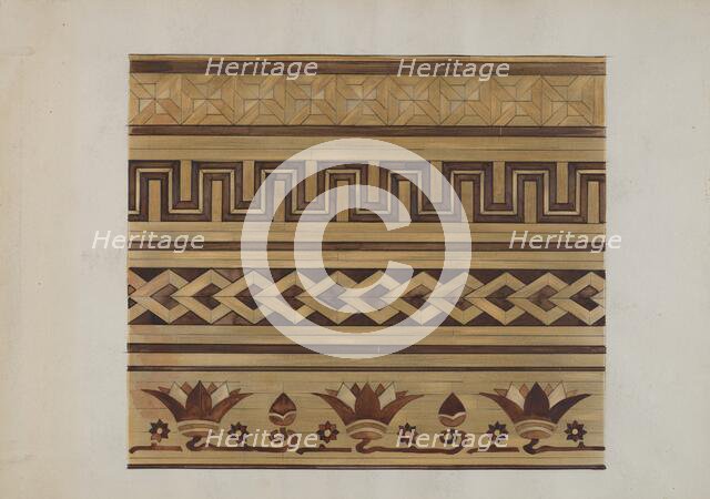 Parquetry Floor, c. 1936. Creator: Sebastian Simonet.