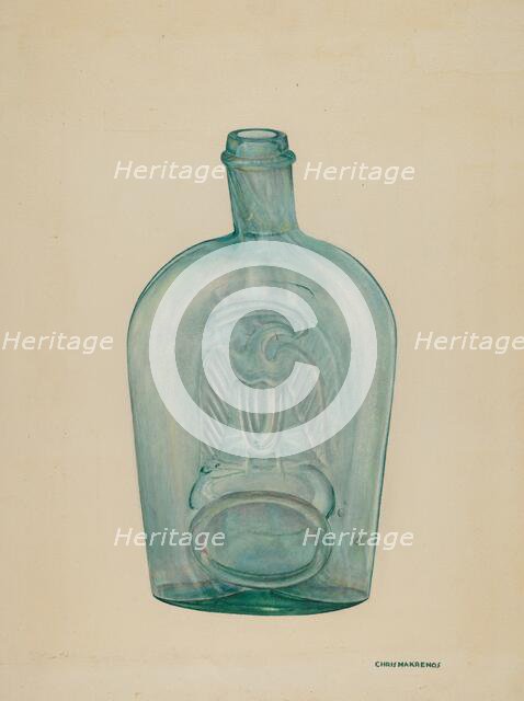 Flask, c. 1941. Creator: Chris Makrenos.