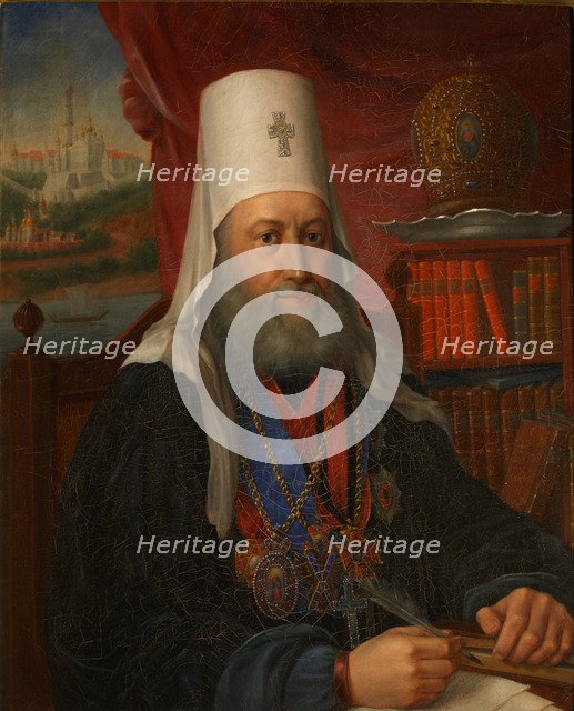Portrait of Yevgeny Bolkhovitinov (1767-1837), Metropolitan of Kiev and Galicia, 1837. Artist: Kalashnikov, Alexei Afanasyevich (1795-1852)