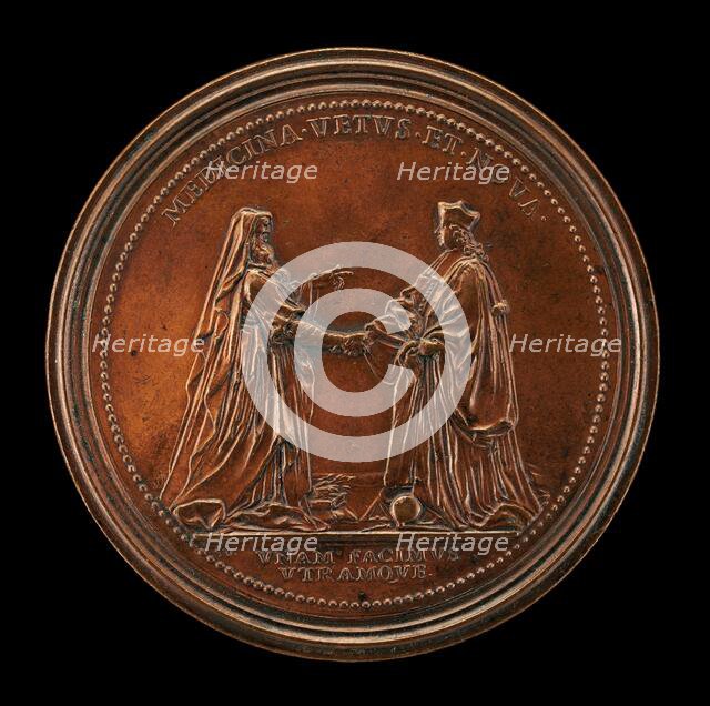 Hippocrates and Dr. John Freind [reverse], 1728. Creator: Ferdinand de Saint-Urbain.