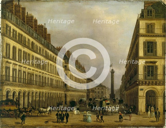 Rue de Castiglione, 1829. Creator: Giuseppe Canella.