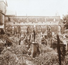Roofless church, Marne, northern France, c1914-c1918. Artist: Unknown.