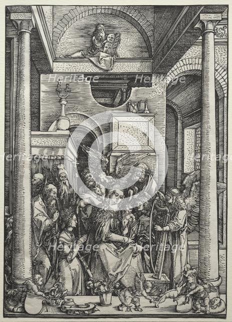 The Virgin and Child Surrounded by Saints and Angels, c. 1500-1502. Creator: Albrecht Dürer (German, 1471-1528).