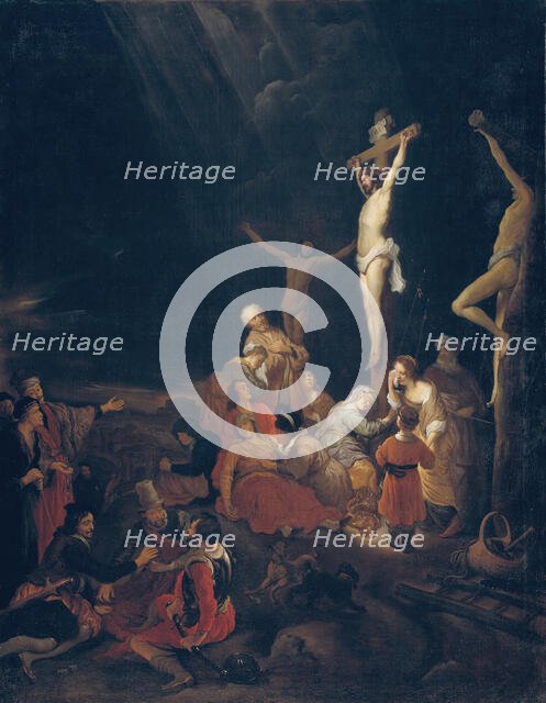 The Crucifixion;Christ on the Cross, 1647-1650. Creator: Flinck, Govert, workshop of;Eeckhout, Gerbrand van den.