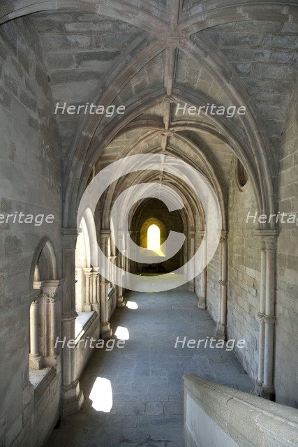 A hall with gothic vaults in the Cathedral of Evora, Portugal, 2009. Artist: Samuel Magal