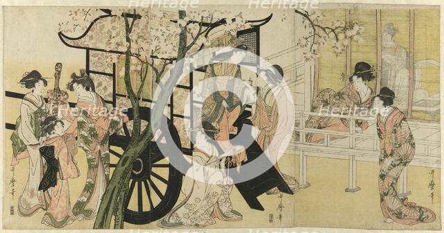 An Imperial Carriage, Japan, c. 1801/04. Creator: Kitagawa Utamaro.