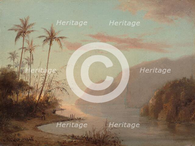 A Creek in St. Thomas (Virgin Islands), 1856. Creator: Camille Pissarro.