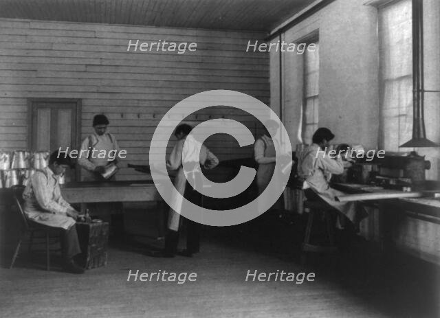 Carlisle Indian School, Carlisle, Pa. Metal shop, 1901. Creator: Frances Benjamin Johnston.