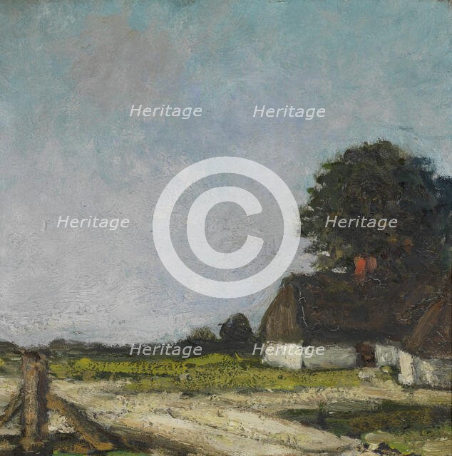 View in the Kempen with a Plank Bridge, c1900-1920. Creator: Jakob Smits.