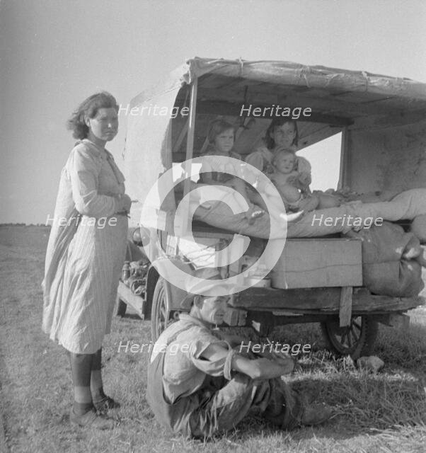 Family between Dallas and Austin, Texas, 1936. Creator: Dorothea Lange.