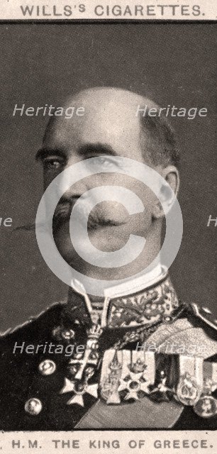 H.M The King of Greece, 1908.Artist: WD & HO Wills