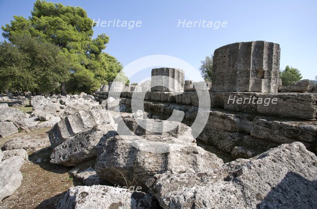 The Temple of Zeus at Olympia, Greece. Artist: Samuel Magal