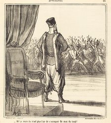 Ah! ça... ils n'ont plus l'air de s'occuper de moi, 1866. Creator: Honore Daumier.