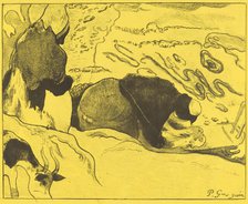 The Washerwomen (Les laveuses), 1889. Creators: Paul Gauguin, Ambroise Vollard.