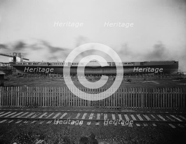 Str. Seeandbee on the ways, broadside, 1912 Nov 8. Creator: William H. Jackson.