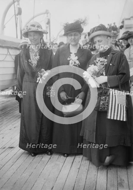 Mrs. P. Lawrence, Jane Addams, Mrs. Lewis F. Post, between c1910 and c1915. Creator: Bain News Service.