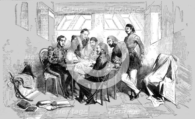 'Council held at Varna on board the Ottoman steamer "Shehper"', 1854. Creator: Unknown.