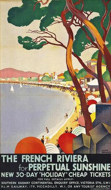 The French Riviera for Perpetual Sunshine, 1930. Creator: Broders, Roger (1883-1953).
