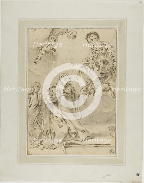 Madonna and Child Appearing to Male Saint, n.d. Creator: Unknown.