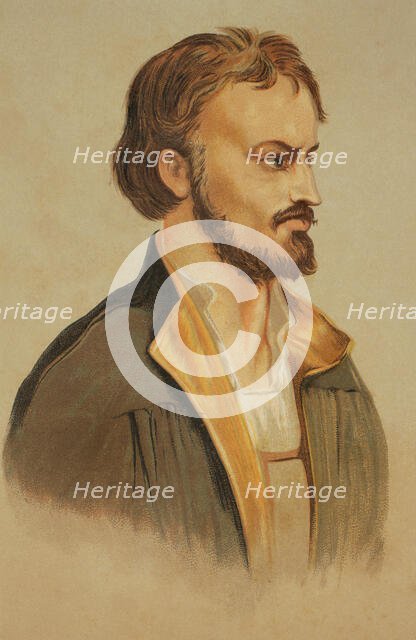 Portrait of John Calvin (1509-1564), French theologian and reformer, 1886.  Creator: Unknown.