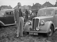 1937 Standard Twelve at the Standard Car Owners Club Gymkhana, Ace of Spades, Kingston Bypass, 1938. Artist: Bill Brunell.