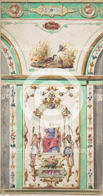 Design for Painted Wall Decoration for a Bakery, second half 19th century. Creators: Jules-Edmond-Charles Lachaise, Eugène-Pierre Gourdet.