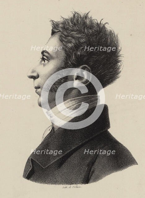 Portrait of Franz Xavier Wolfgang Mozart (1791-1844), 1820s. Creator: Le Villain, François (active 1820s-1830s).