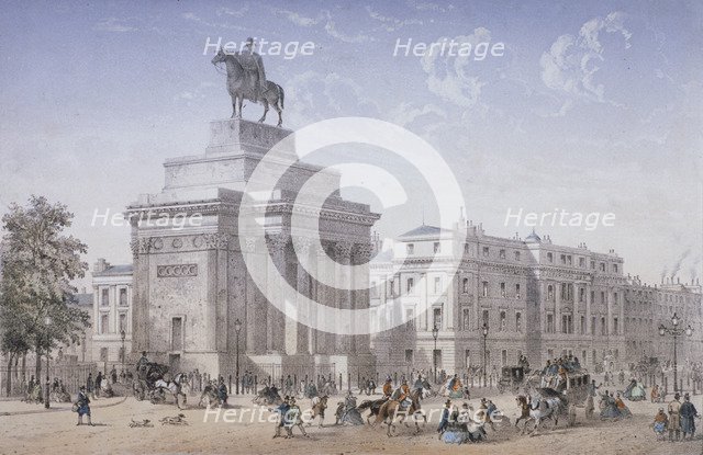 Hyde Park Corner, Westminster, London, c1860.                                    Artist: Anon