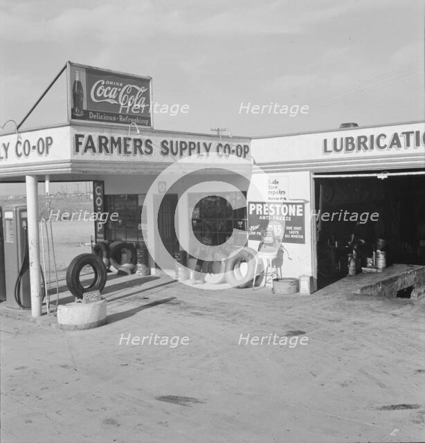 Farmers' supply co-op, Nyssa, Malheur County, Oregon, 1939. Creator: Dorothea Lange.