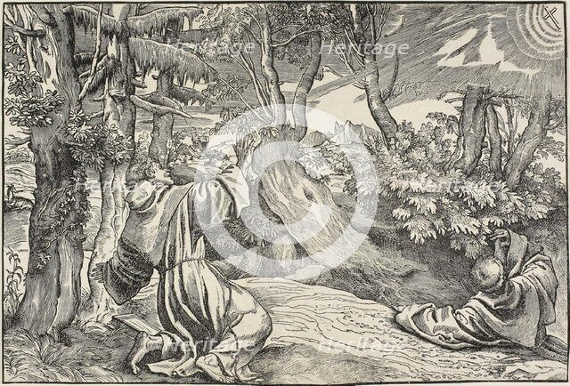 Saint Francis Receiving the Stigmata, 1535/45. Creator: Nicolo Boldrini.