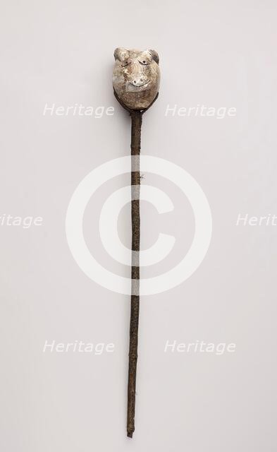 War club with effigy head, 1880-1910. Creator: Unknown.