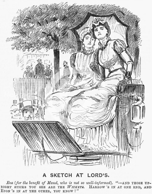 'A Sketch at Lords', 1881. Artist: Unknown