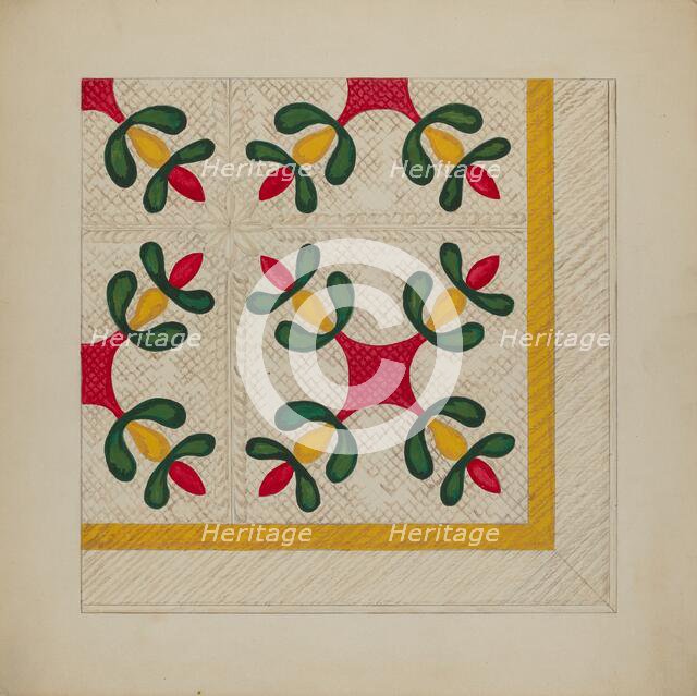 Quilt, c. 1937. Creator: Katherine Hastings.