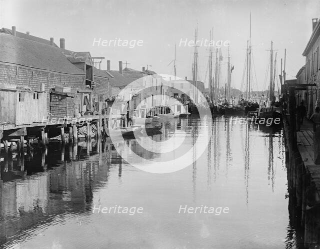 Old fishing docks, Portland, Me., c.between 1910 and 1920. Creator: Unknown.