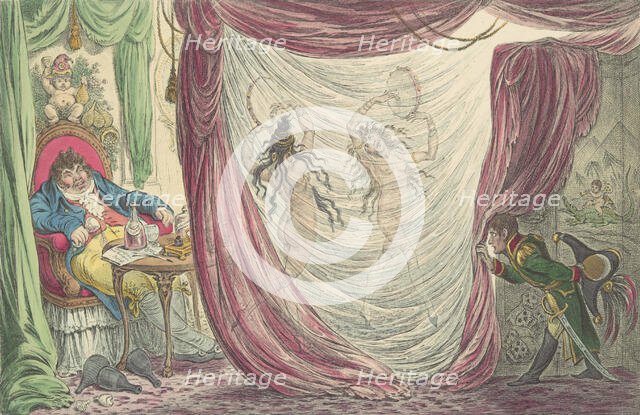 Ci-devant Occupations; or, Madame Talian and the Empress Josephine Dancing Na..., February 20, 1805. Creator: James Gillray.