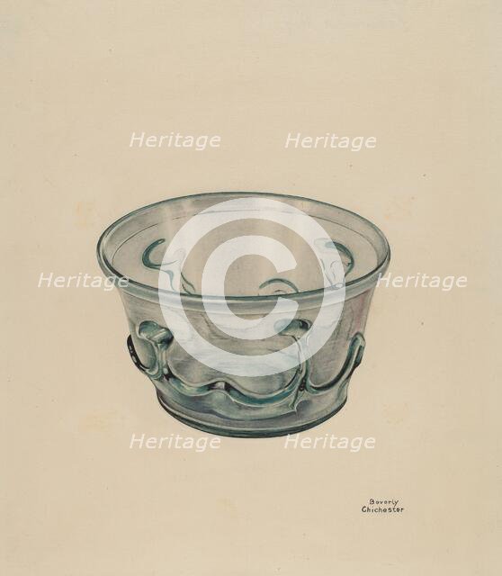 Glass Bowl, 1935/1942. Creator: Beverly Chichester.