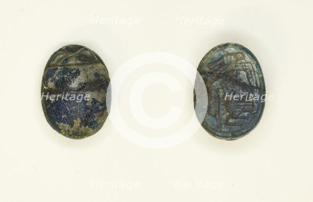 Scarab: Hovering Falcon over Name of God Amun, Egypt, New Kingdom, Dynasties 18-20... Creator: Unknown.