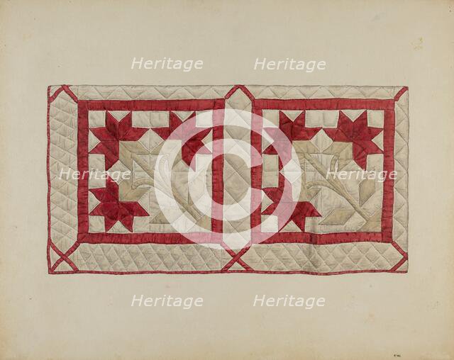 Patchwork Quilt, c. 1936. Creator: Paul Ward.