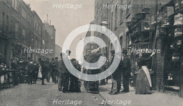 'Sclater Street Bird Fair on Sunday Morning', 1901. Artist: RA Shield.