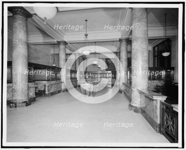 Main banking room, Second National Bank, Boston, Mass., between 1905 and 1915. Creator: Unknown.