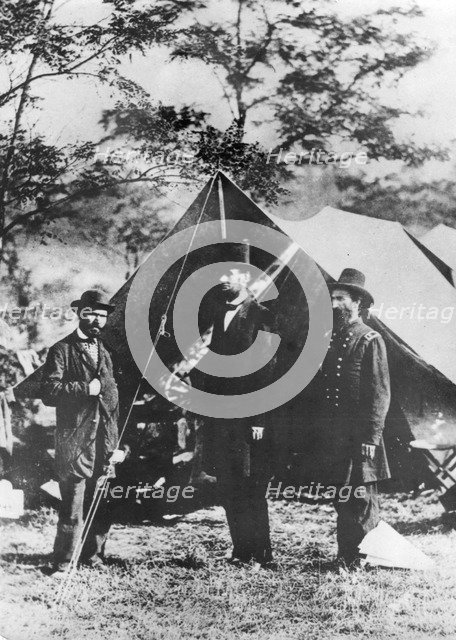 President Lincoln and General George McClellan, c1861-1862. Artist: Unknown