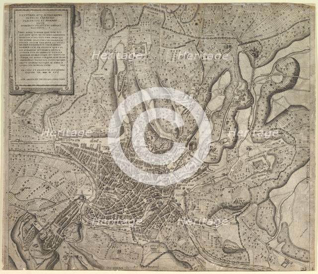 Speculum Romanae Magnificentiae: View of Rome from the West, 1557. Creator: Nicolas Beatrizet.